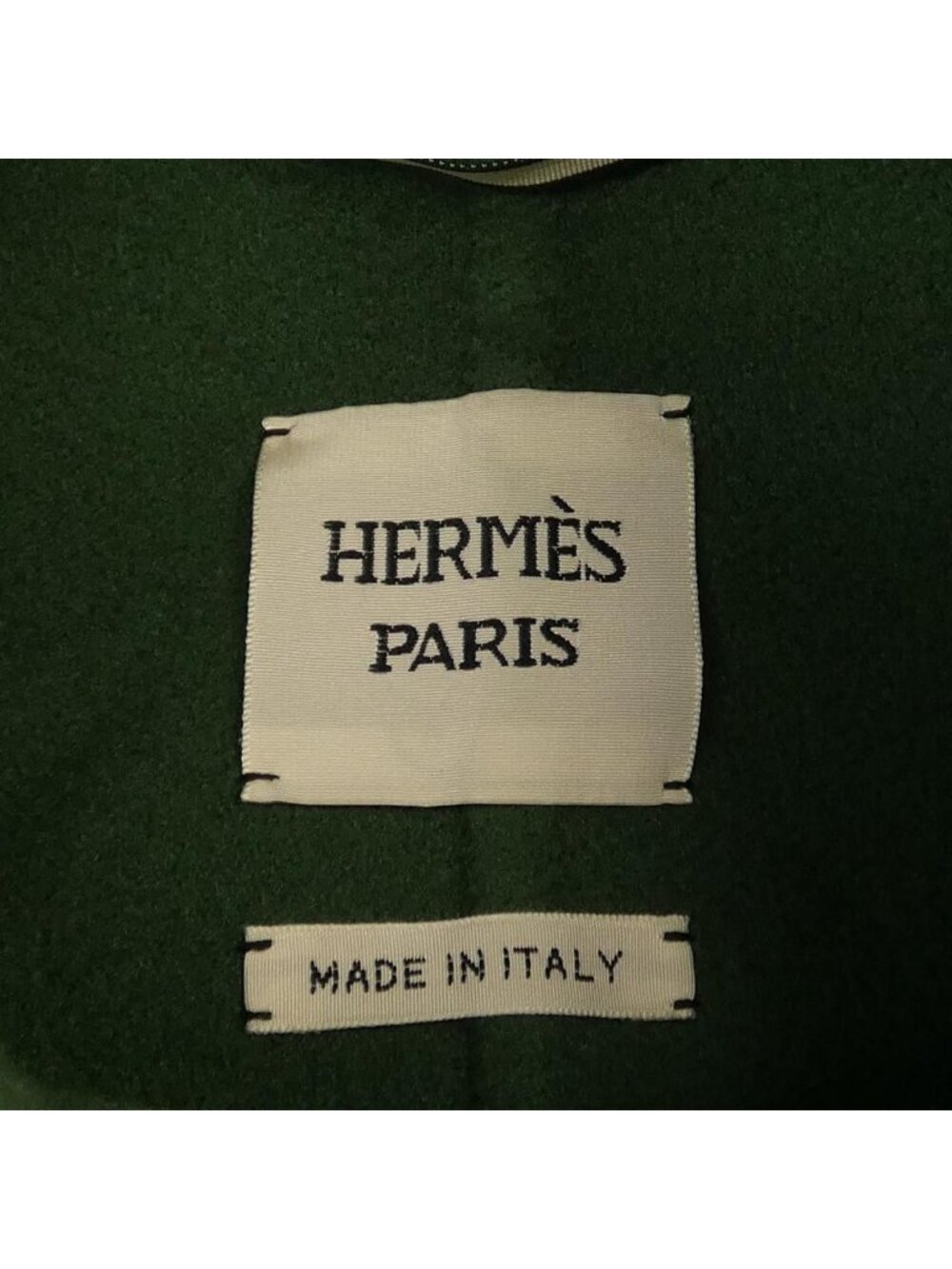 Hermes Coat Cashmere Green - Picture 4 of 7